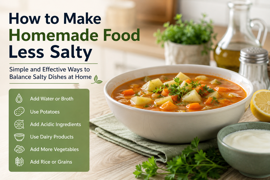 How to Make Homemade Food Less Salty
