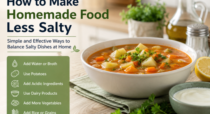 How to Make Homemade Food Less Salty