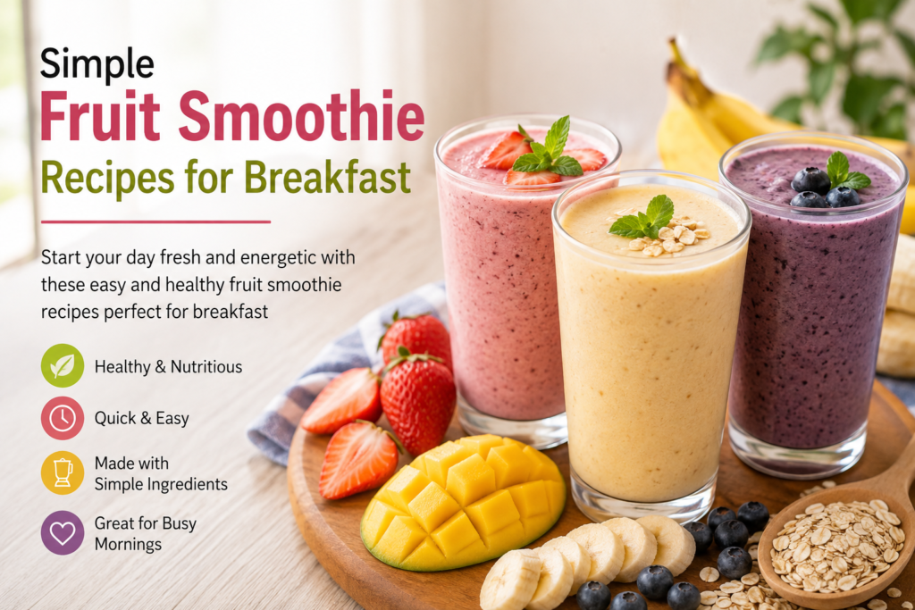 Simple Fruit Smoothie Recipes for Breakfast