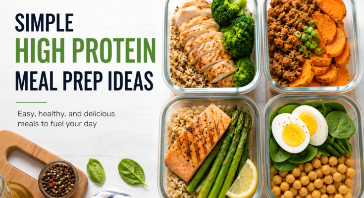 Simple High Protein Meal Prep Ideas