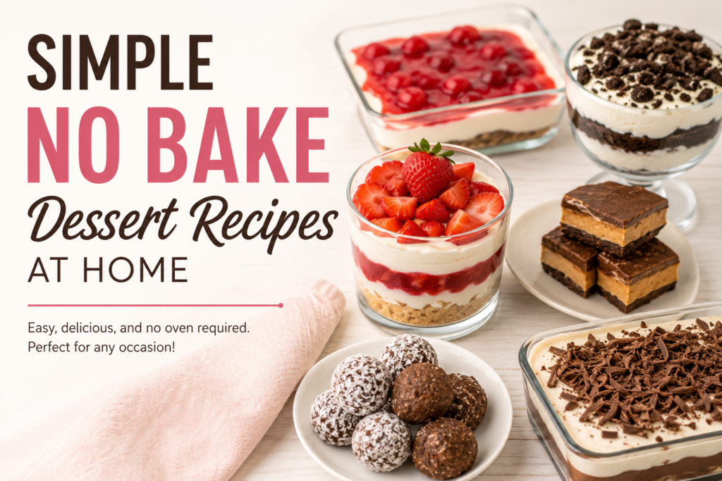 Simple No Bake Dessert Recipes at Home